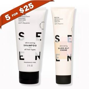 ⚡️ SEEN
Mini Shampoo, Fragrance Free 2oz and Blow Out Cream 1oz